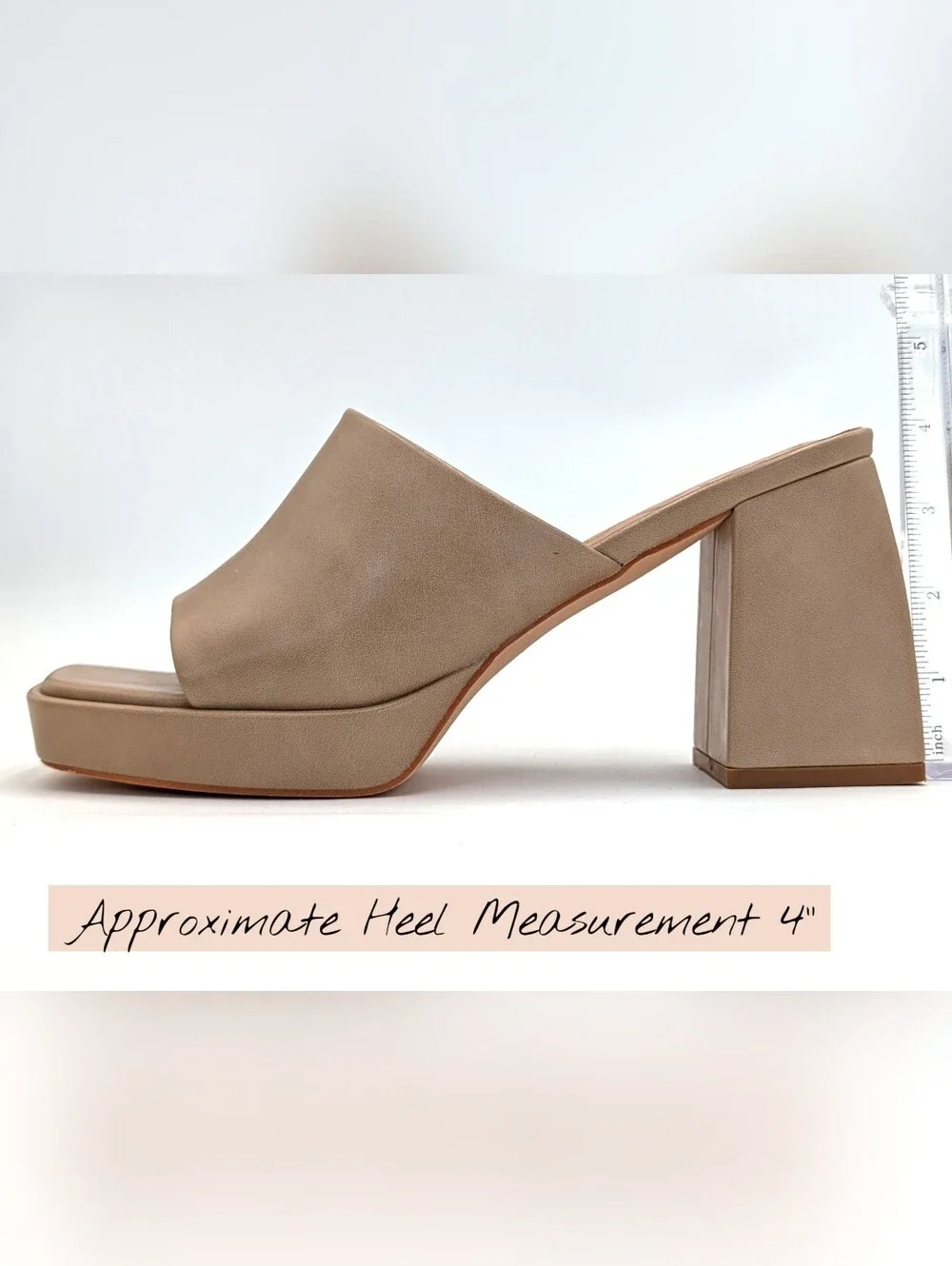 CCOCCI Sz 8.5 Doris Natural/Taupe Platform Heeled Sandals Y2K Block Heels
